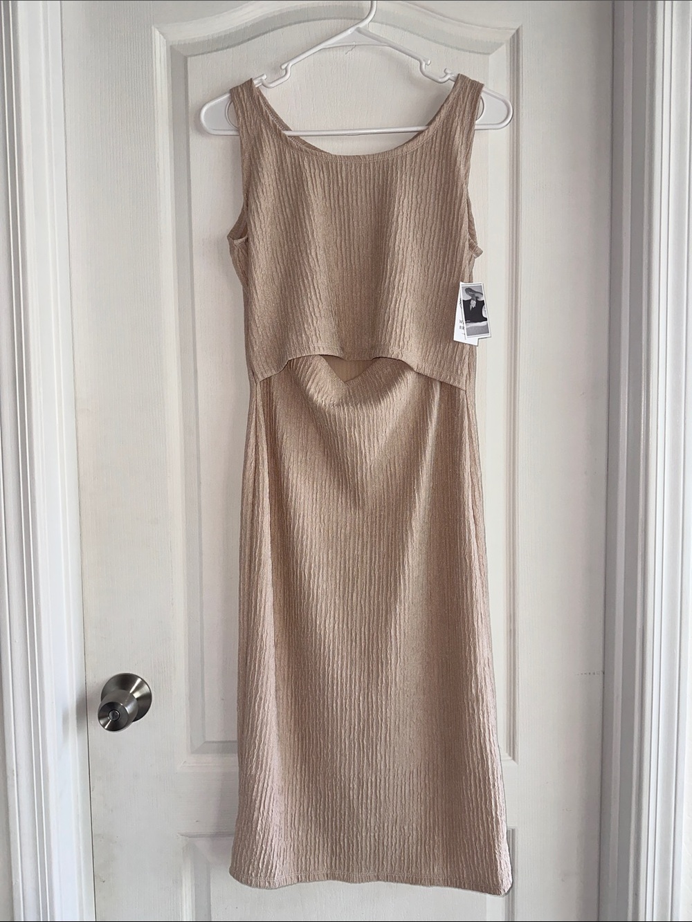 Handmade Nursing Dress in Champagne tone